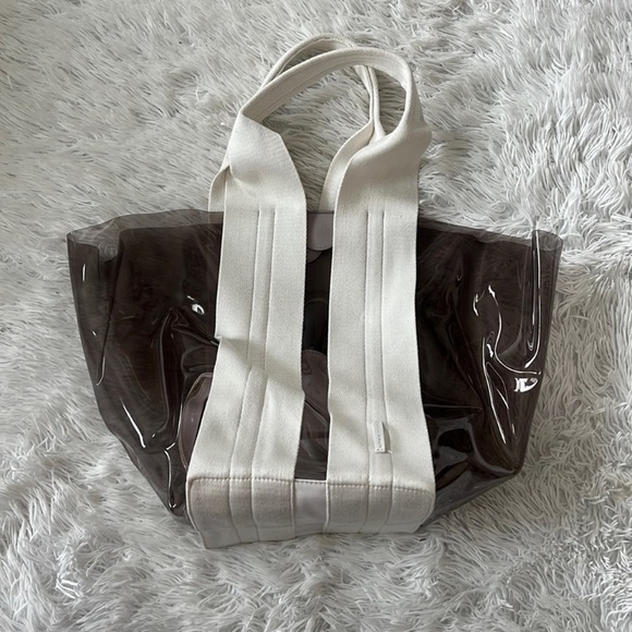 (LSF) Rebecca Minkoff Women’s Clear fan tote bag in Smoke, NWT - Picture 5 of 16